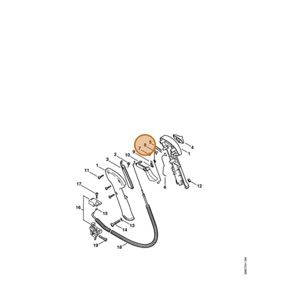 STIHL part 4128-442-1600 — IPL diagram snippet (6x zoom, amber highlight)
