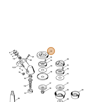 STIHL part 4128-717-2704 — IPL diagram snippet (6x zoom, amber highlight)