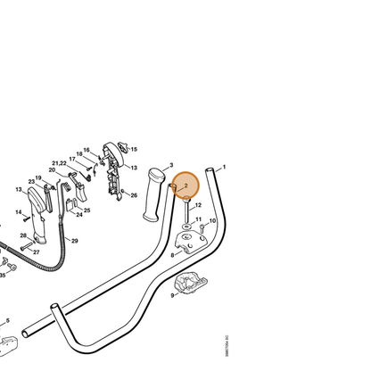 STIHL part 4128-790-1715 — IPL diagram snippet (6x zoom, amber highlight)