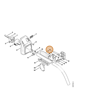 STIHL part 4130-182-0800 — IPL diagram snippet (6x zoom, amber highlight)