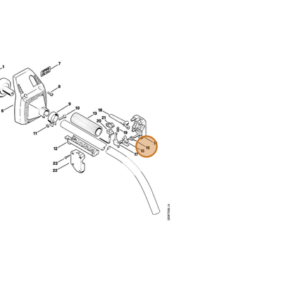 STIHL part 4130-182-4500 — IPL diagram snippet (6x zoom, amber highlight)