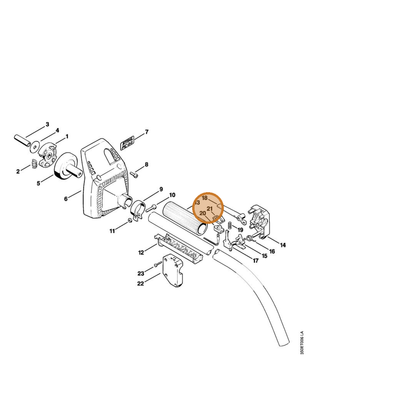 STIHL part 4130-432-2010 — IPL diagram snippet (6x zoom, amber highlight)