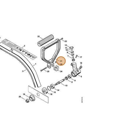 STIHL part 4130-790-1300 — IPL diagram snippet (6x zoom, amber highlight)