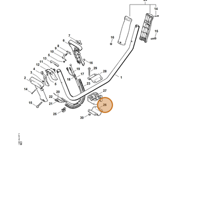STIHL part 4130-791-0606 — IPL diagram snippet (6x zoom, amber highlight)