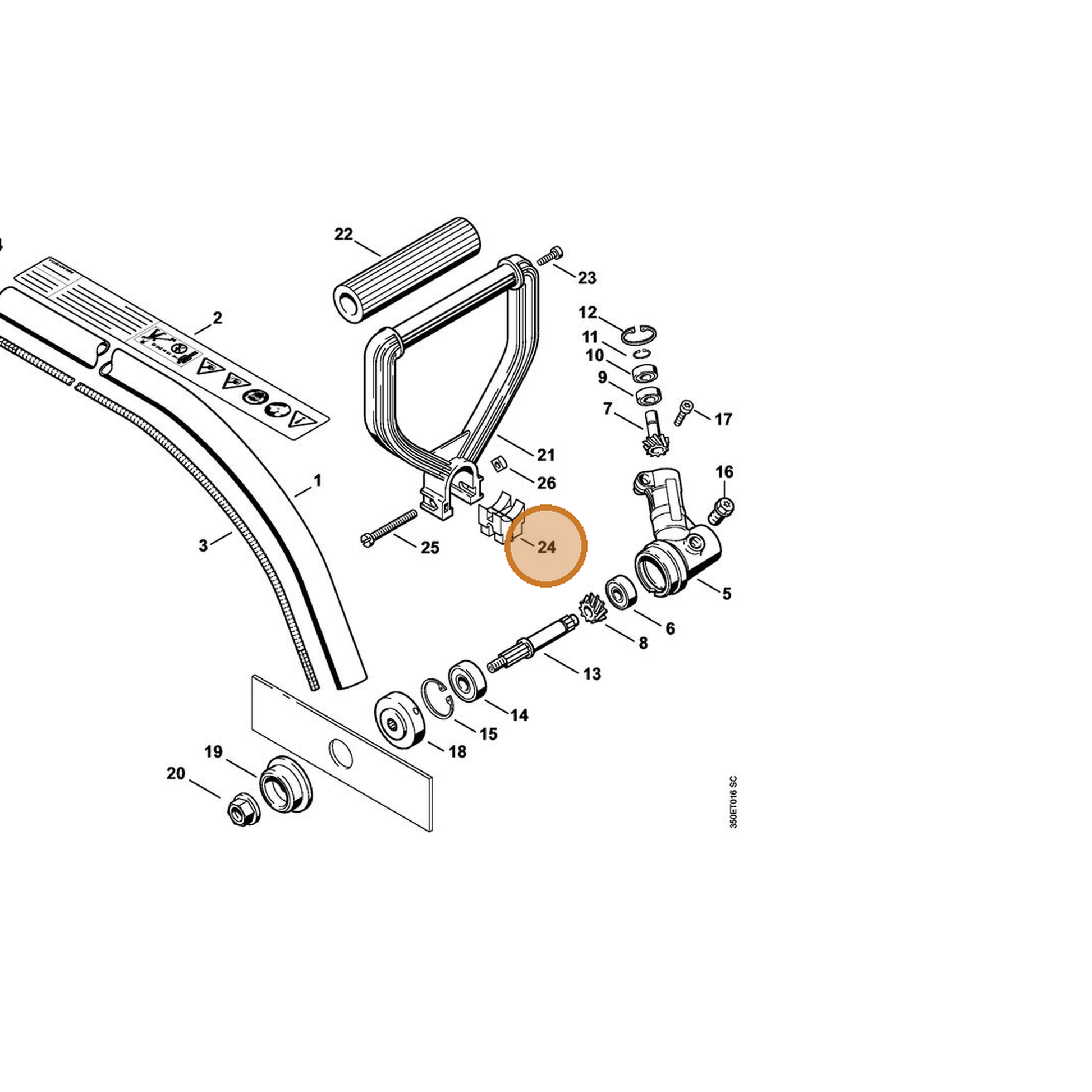 STIHL part 4130-791-6805 — IPL diagram snippet (6x zoom, amber highlight)