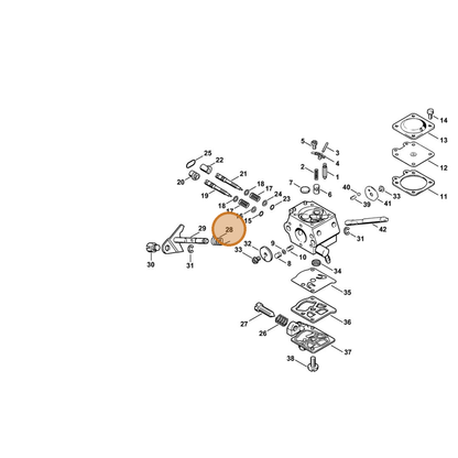 STIHL part 4133-122-3200 — IPL diagram snippet (6x zoom, amber highlight)
