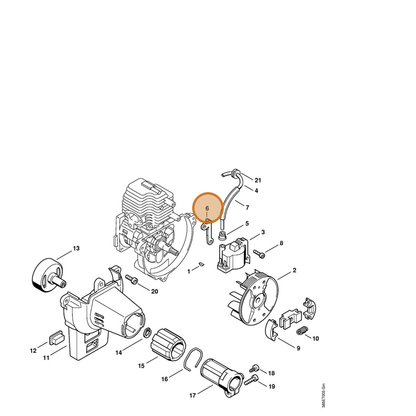 STIHL part 4133-405-8001 — IPL diagram snippet (6x zoom, amber highlight)