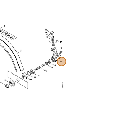STIHL part 4133-640-0107 — IPL diagram snippet (6x zoom, amber highlight)