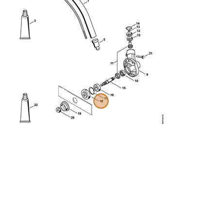 STIHL part 4133-713-1502 — IPL diagram snippet (6x zoom, amber highlight)