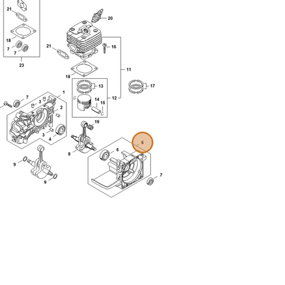 STIHL part 4134-020-2900 — IPL diagram snippet (6x zoom, amber highlight)
