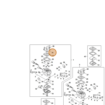 STIHL part 4134-121-0803 — IPL diagram snippet (6x zoom, amber highlight)