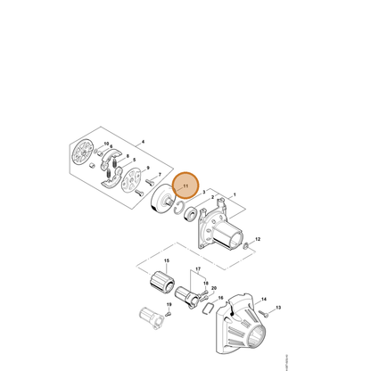 STIHL part 4134-160-2901 — IPL diagram snippet (6x zoom, amber highlight)