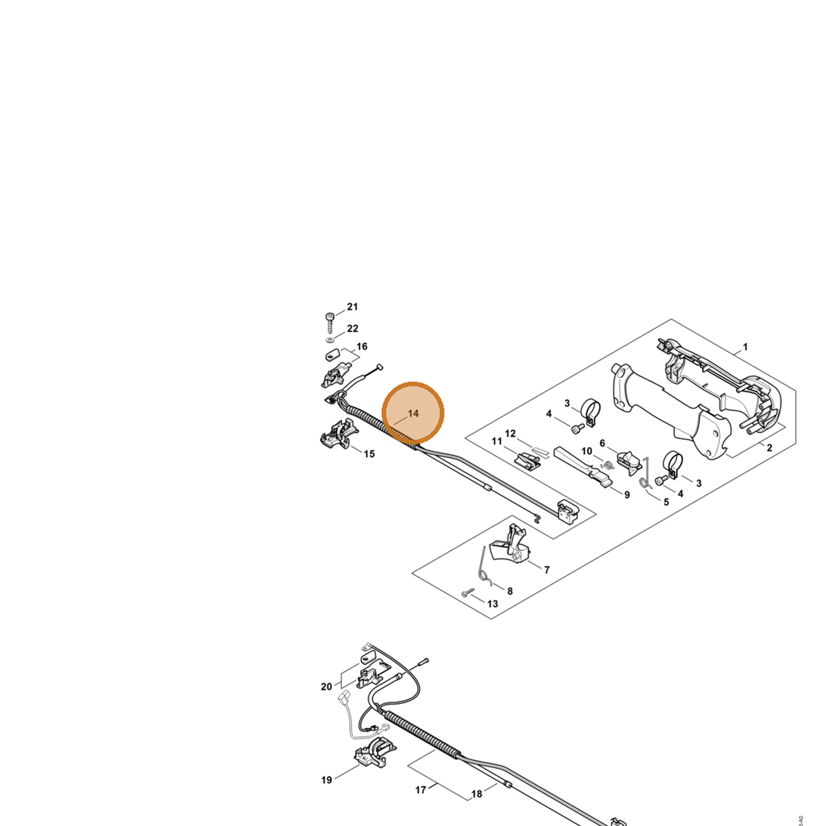 STIHL part 4134-180-1114 — IPL diagram snippet (6x zoom, amber highlight)
