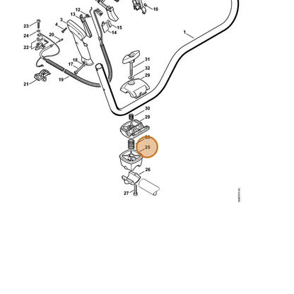 STIHL part 4134-790-7600 — IPL diagram snippet (6x zoom, amber highlight)