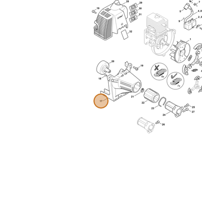 STIHL part 4137-080-1800 — IPL diagram snippet (6x zoom, amber highlight)