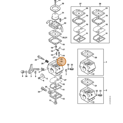 STIHL part 4137-121-5401 — IPL diagram snippet (6x zoom, amber highlight)