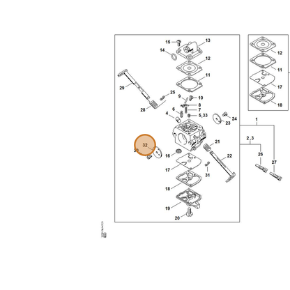 STIHL part 4137-121-5601 — IPL diagram snippet (6x zoom, amber highlight)
