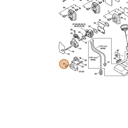 STIHL part 4137-123-8900 — IPL diagram snippet (6x zoom, amber highlight)