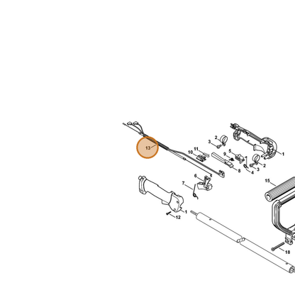 STIHL part 4137-180-1107 — IPL diagram snippet (6x zoom, amber highlight)