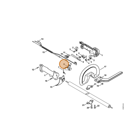 STIHL part 4137-182-1001 — IPL diagram snippet (6x zoom, amber highlight)
