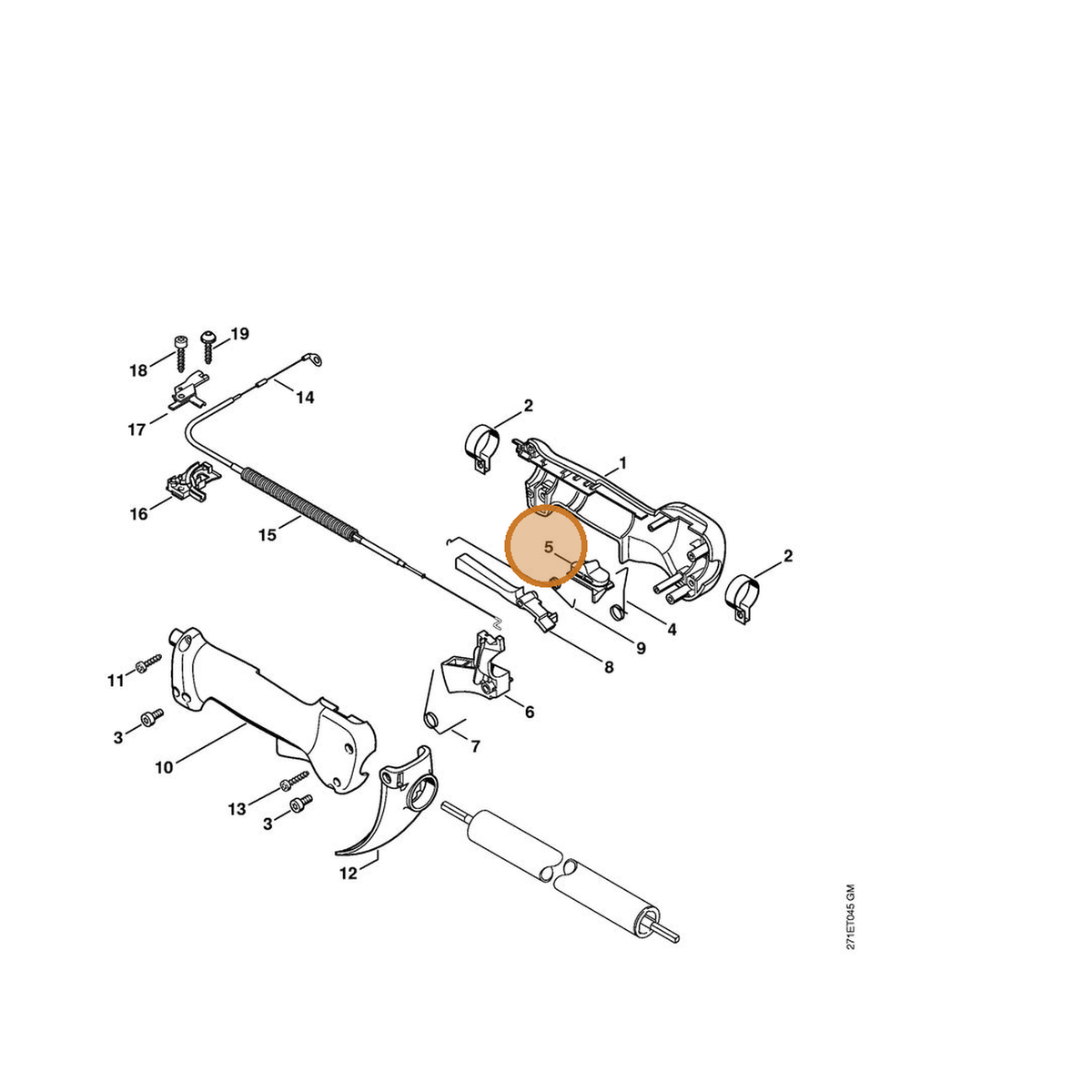 STIHL part 4137-182-1700 — IPL diagram snippet (6x zoom, amber highlight)