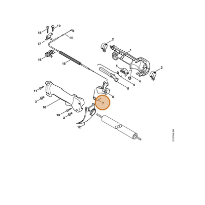 STIHL part 4137-182-4500 — IPL diagram snippet (6x zoom, amber highlight)