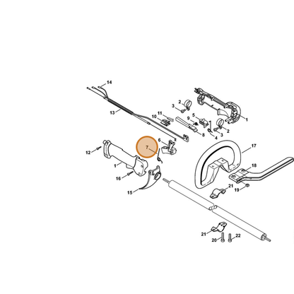 STIHL part 4137-182-4504 — IPL diagram snippet (6x zoom, amber highlight)