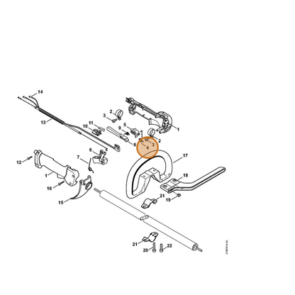 STIHL part 4137-182-4505 — IPL diagram snippet (6x zoom, amber highlight)