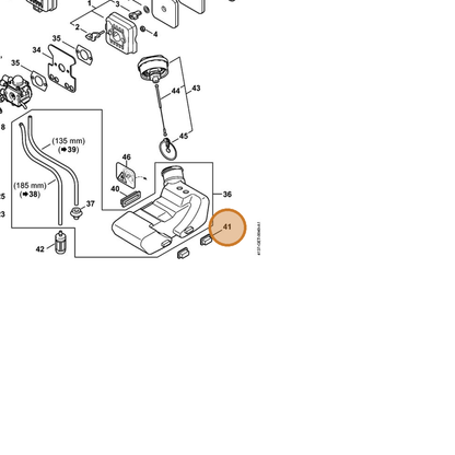 STIHL part 4137-352-8105 — IPL diagram snippet (6x zoom, amber highlight)