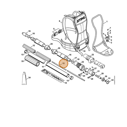 STIHL part 4137-711-3200 — IPL diagram snippet (6x zoom, amber highlight)