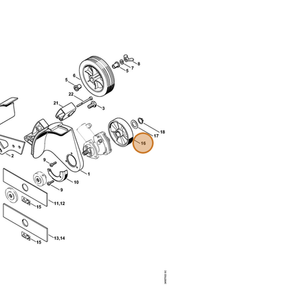 STIHL part 4137-712-1001 — IPL diagram snippet (6x zoom, amber highlight)
