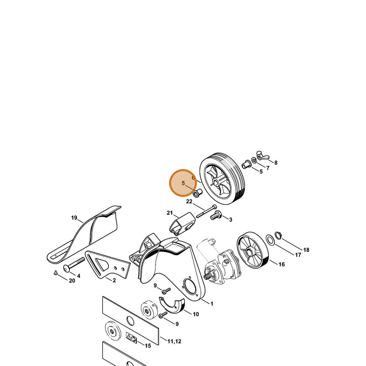STIHL part 4137-716-1501 — IPL diagram snippet (6x zoom, amber highlight)