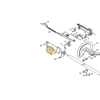 STIHL part 4137-790-0300 — IPL diagram snippet (6x zoom, amber highlight)