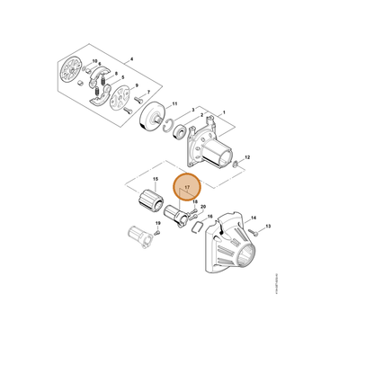 STIHL part 4137-790-7202 — IPL diagram snippet (6x zoom, amber highlight)