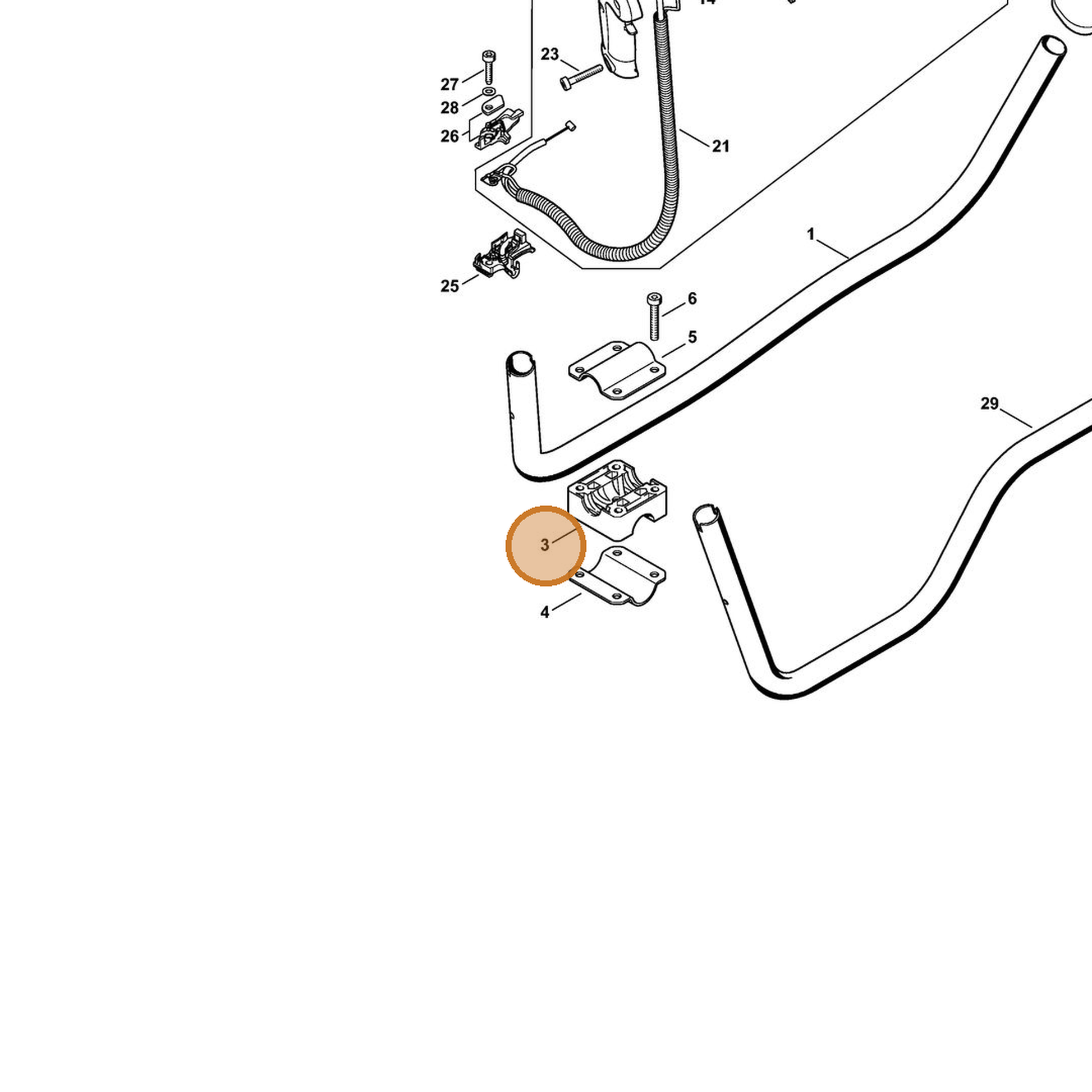 STIHL part 4137-791-6800 — IPL diagram snippet (6x zoom, amber highlight)