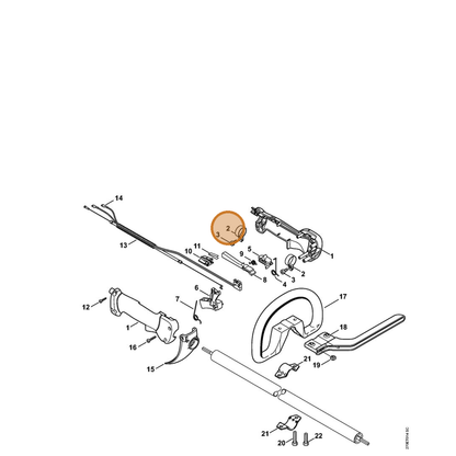 STIHL part 4137-791-9400 — IPL diagram snippet (6x zoom, amber highlight)