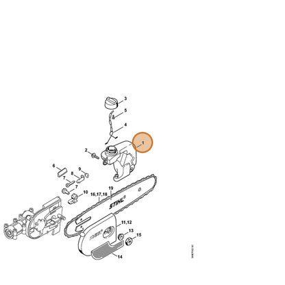 STIHL part 4138-350-4400 — IPL diagram snippet (6x zoom, amber highlight)