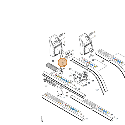 STIHL part 4140-007-1006 — IPL diagram snippet (6x zoom, amber highlight)