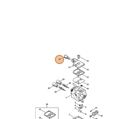 STIHL part 4140-122-6200 — IPL diagram snippet (6x zoom, amber highlight)