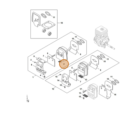 STIHL part 4140-141-9002 — IPL diagram snippet (6x zoom, amber highlight)