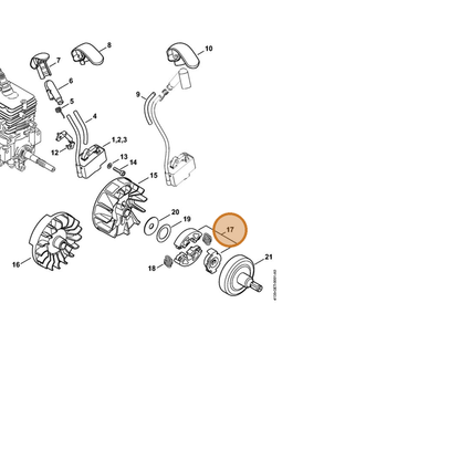 STIHL part 4140-160-2005 — IPL diagram snippet (6x zoom, amber highlight)