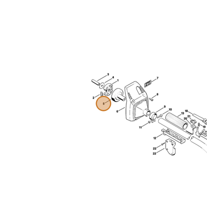 STIHL part 4140-160-2909 — IPL diagram snippet (6x zoom, amber highlight)