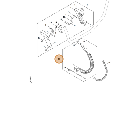 STIHL part 4140-180-1104 — IPL diagram snippet (6x zoom, amber highlight)