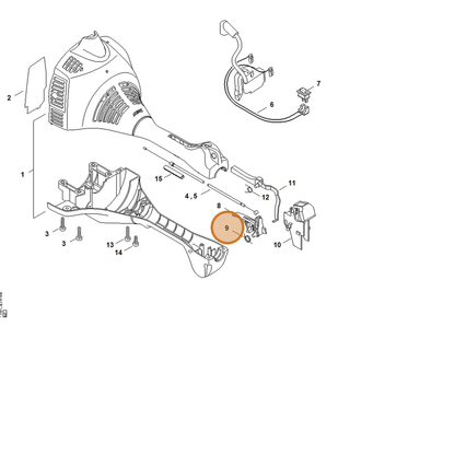 STIHL part 4140-180-1500 — IPL diagram snippet (6x zoom, amber highlight)