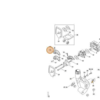 STIHL part 4140-182-7602 — IPL diagram snippet (6x zoom, amber highlight)