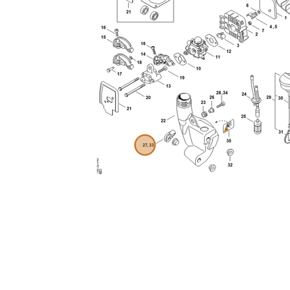 STIHL part 4140-353-2402 — IPL diagram snippet (6x zoom, amber highlight)