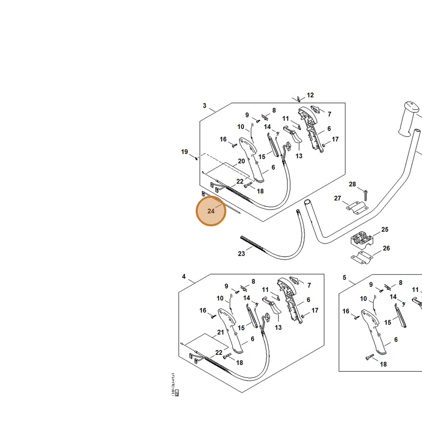 STIHL part 4140-440-1903 — IPL diagram snippet (6x zoom, amber highlight)