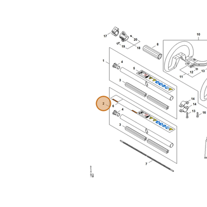 STIHL part 4140-710-7109 — IPL diagram snippet (6x zoom, amber highlight)