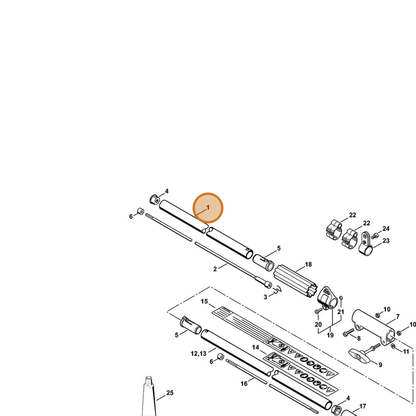 STIHL part 4140-710-7120 — IPL diagram snippet (6x zoom, amber highlight)