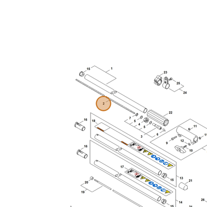 STIHL part 4140-711-3203 — IPL diagram snippet (6x zoom, amber highlight)